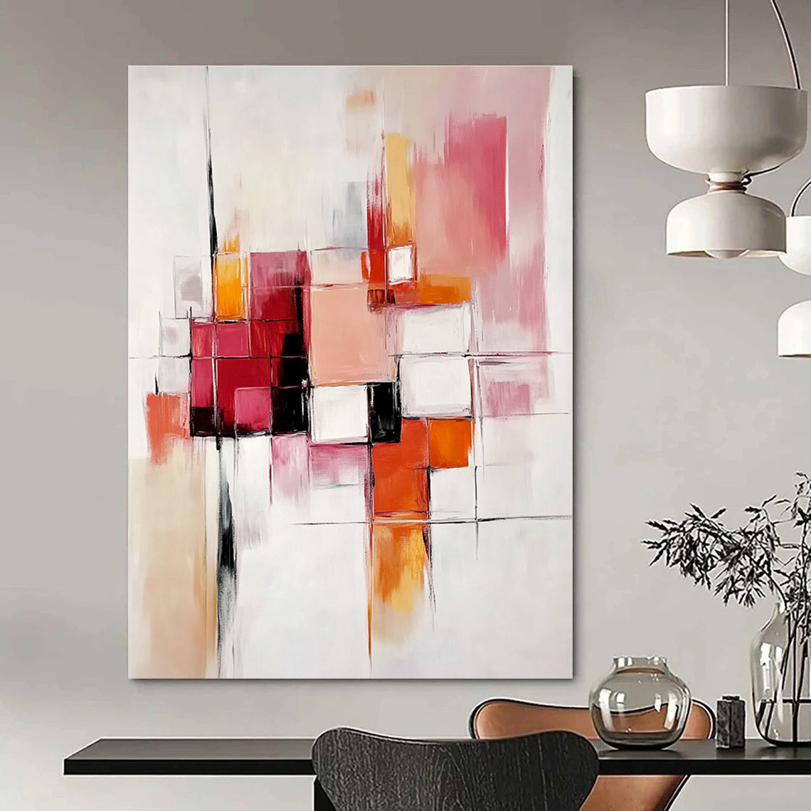 Geometric Abstract Composition for Contemporary Gallery & Minimalist - Inspired Office STSC582