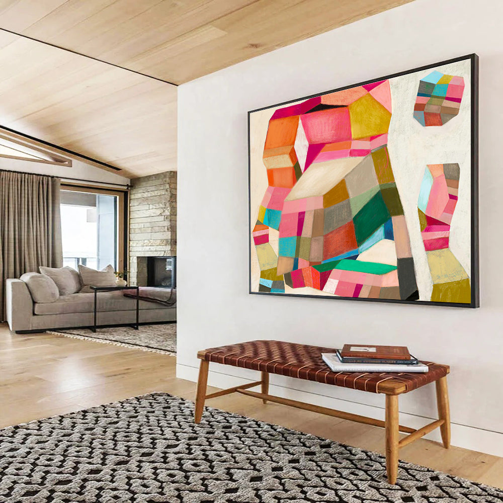 Colorful Geometric Abstract Art for Creative Workspaces DLZ2454