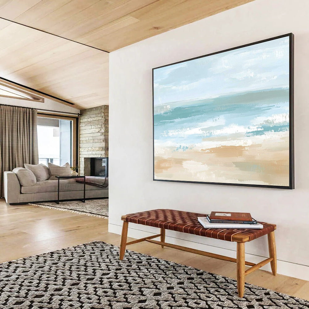 Minimalist Beach Art: Elevate Scandinavian Home & Coastal Office SC545