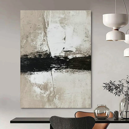 Black - Brown Minimalist Abstract Art for Modern Loft Study & Coffee Roaster Tasting Room DLZ0983