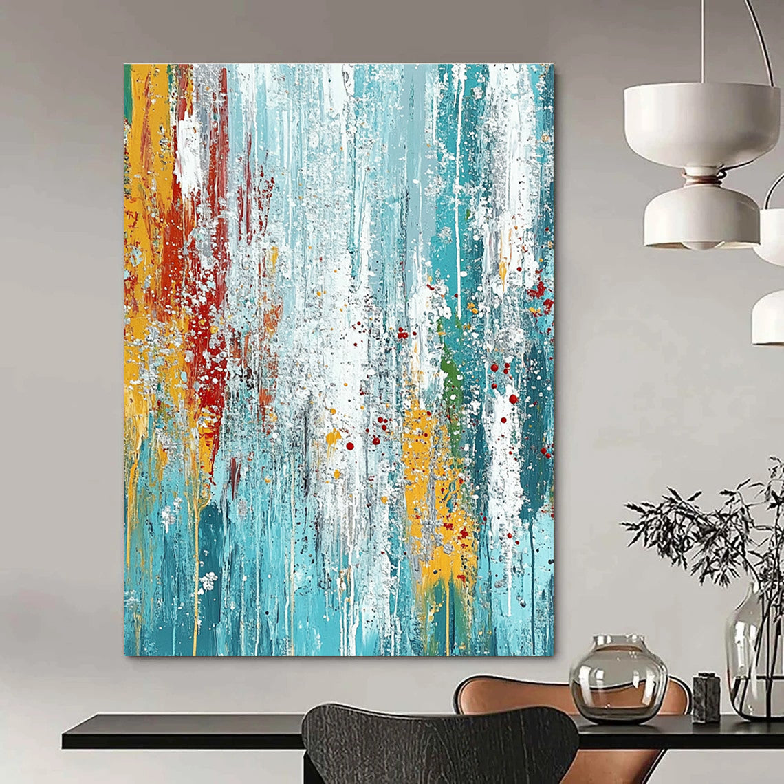 Colorful Drip Abstract Art for Kids’ Playroom & Art Studio STSC719