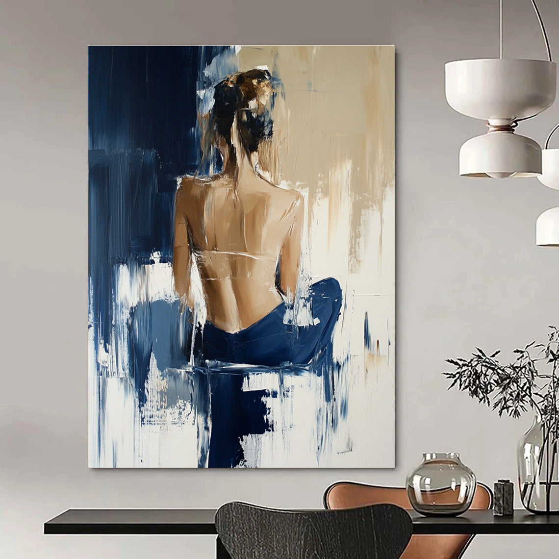 Abstract Female Back Figure for Modern Art Studio & Sophisticated Boudoir STSC175