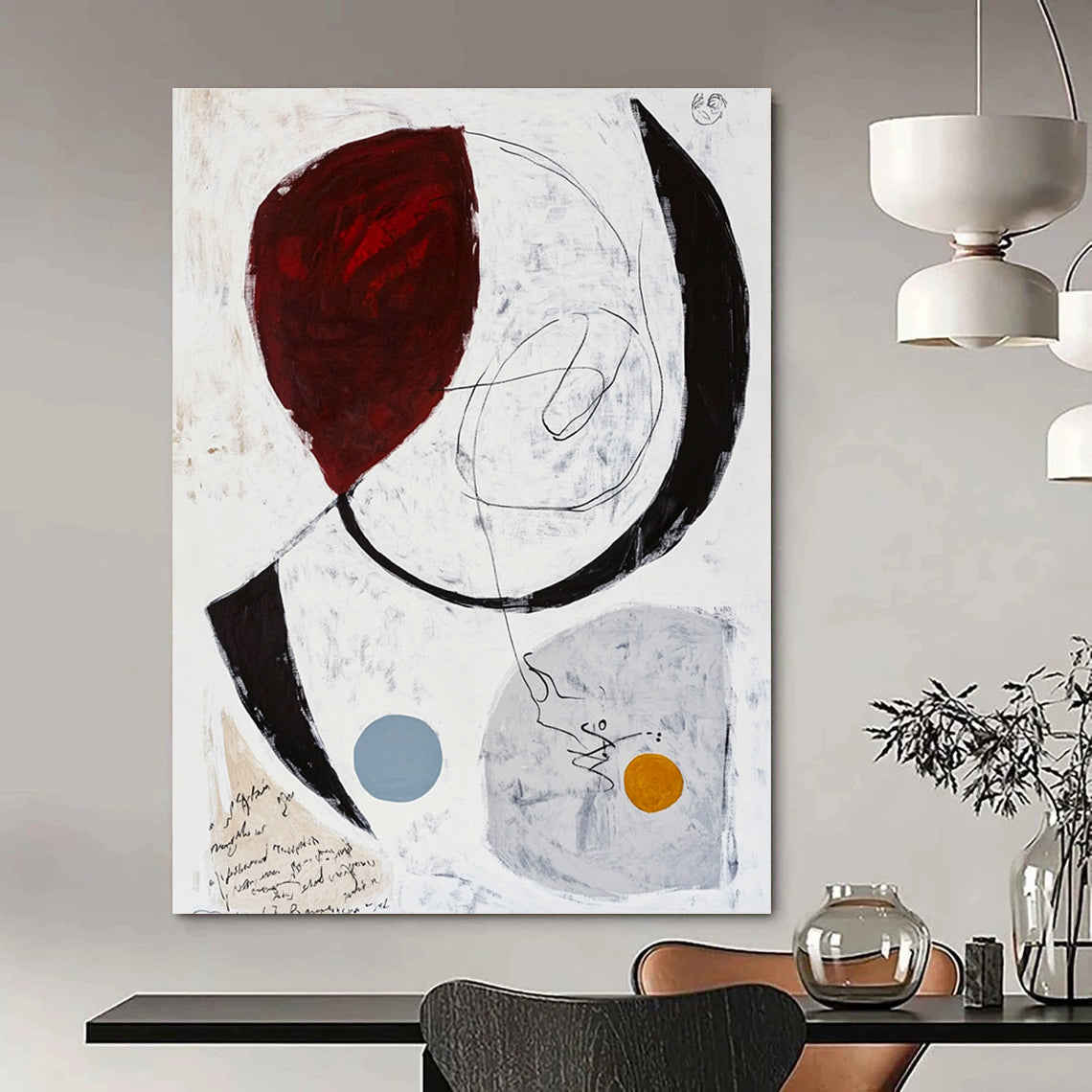 Circular Abstract with Text for Creative Writing Space & Conceptual Art Gallery STSC829