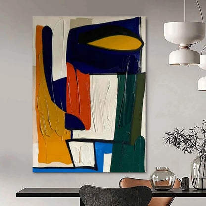 Bold Color Block Art for Contemporary Office & Art Gallery Showcase DLZ1471