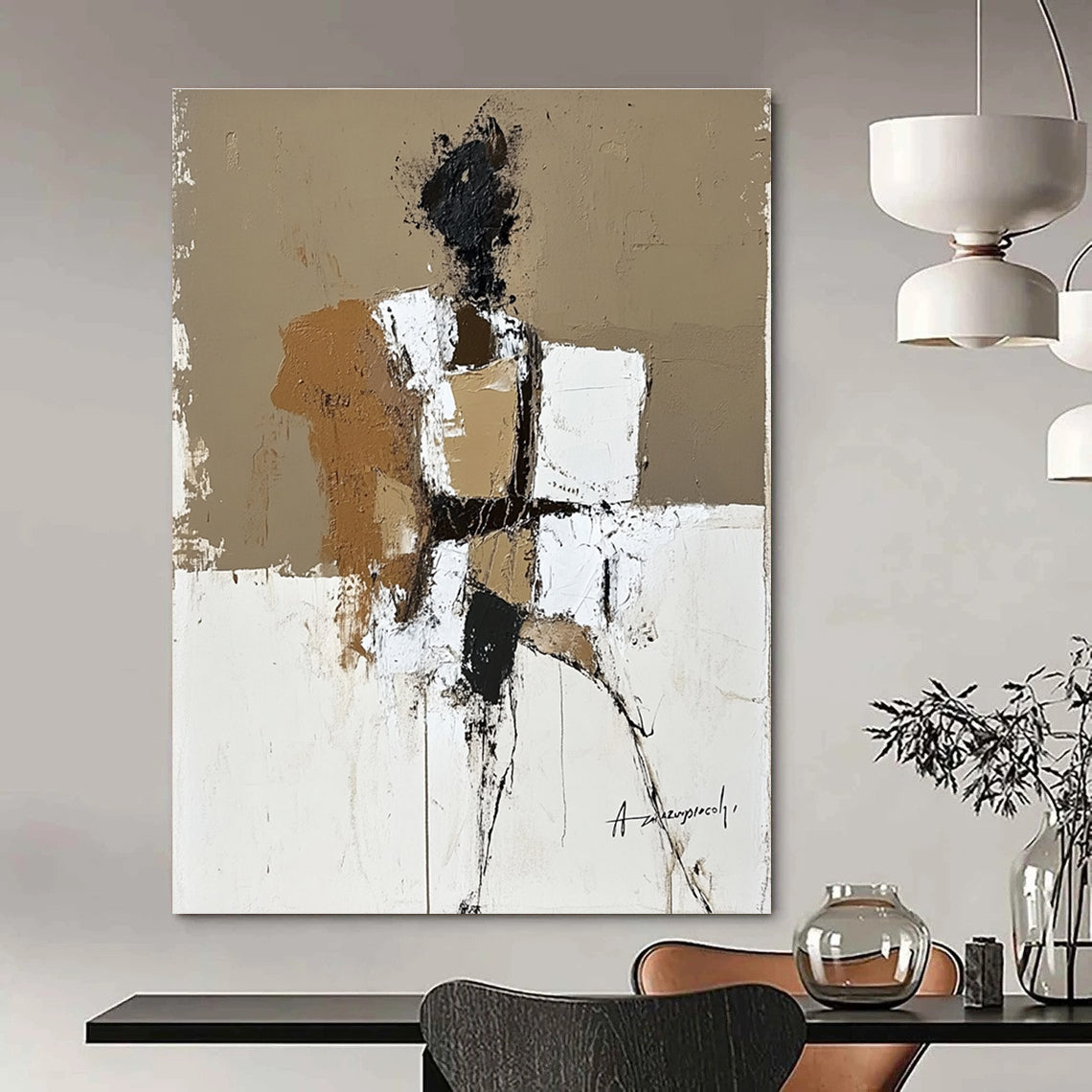 Abstract Figure with Boxes for Bohemian - Style Home & Art Gallery Café STSC388