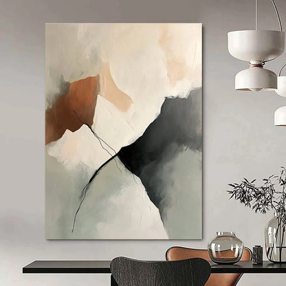 Neutral Tones Abstract for Minimalist Living Room & Corporate Office STSC800
