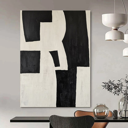 Black and White Geometric Abstract for Minimalist Studio & Modern Office STSC389