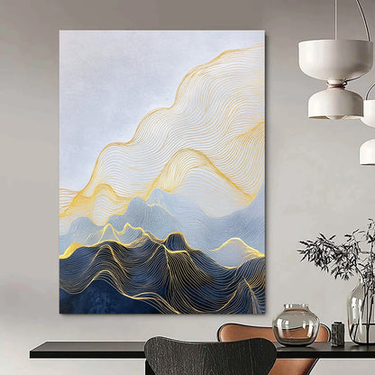 Golden Wave Mountains for Luxury Living Room & Contemporary Art Gallery STSC1257