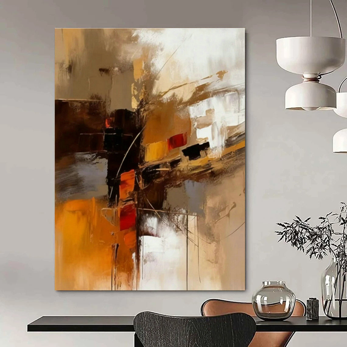 Dynamic Warm - Toned Art for Creative Studio & Modern Lounge DLZ1444