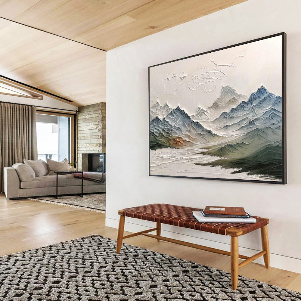 Colorful Mountain Relief Art for Eclectic Home Office DLZ2846