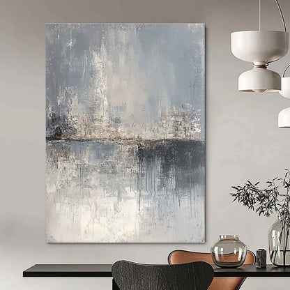 Serene Gray Landscape Art for Bedroom & Office Lounge STSC063