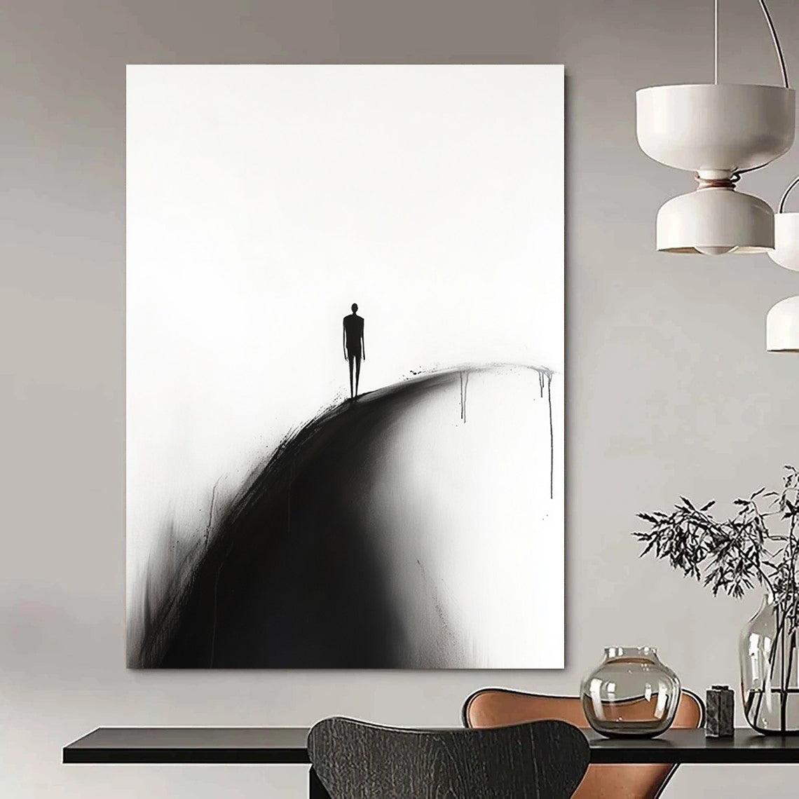 Silhouette on a Hill Art for Serene Bedroom & Abstract Art Gallery STSC1331
