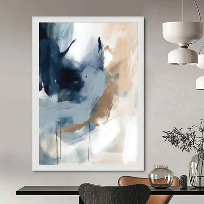 Blue - Gray Abstract Art for Corporate Reception Areas DLZ0106