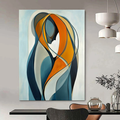 Abstracted Figure in Color for Wellness Center & Art - Themed Café STSC1143
