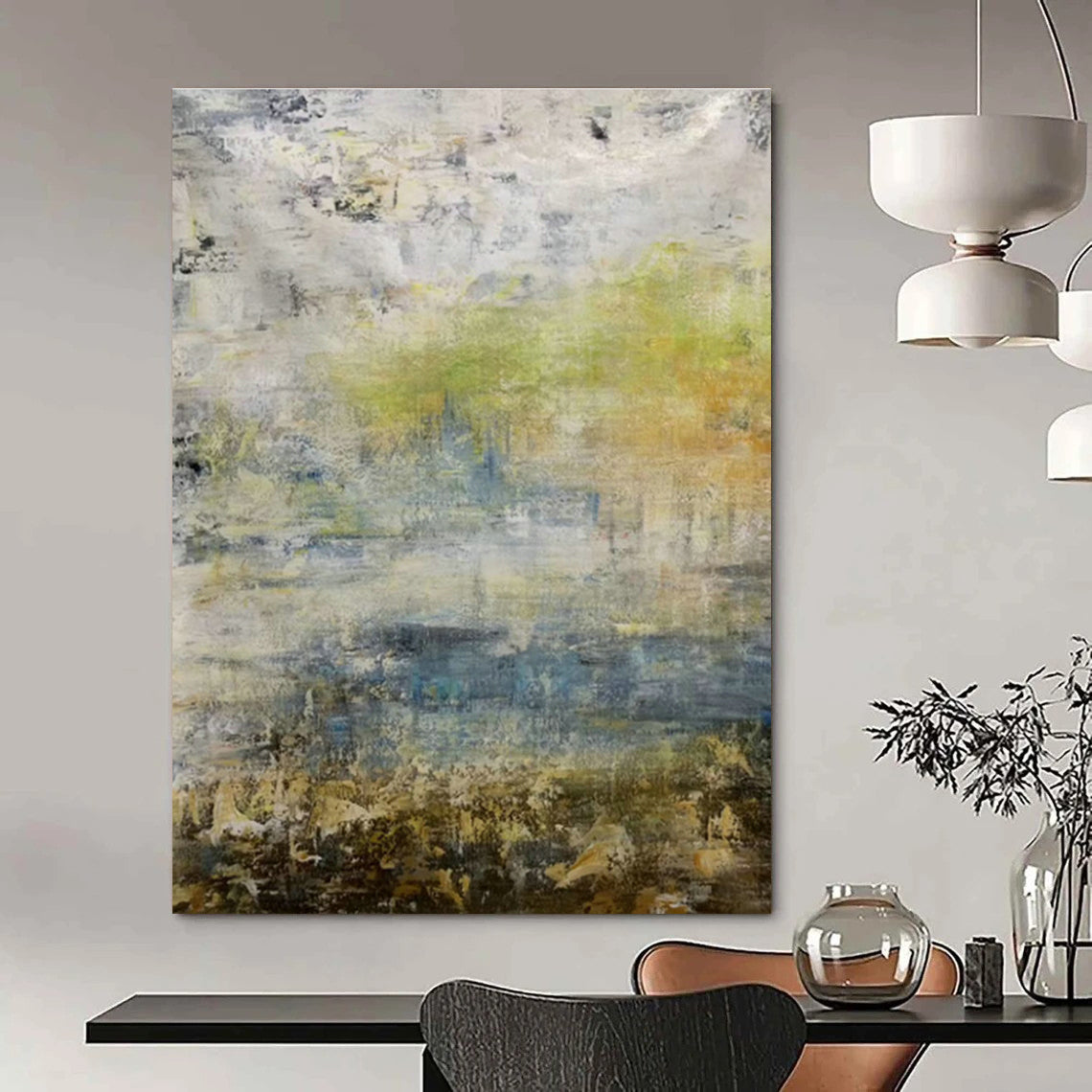 Multi - Color Textured Abstract Art for Art Gallery & Home Studio DLZ0571