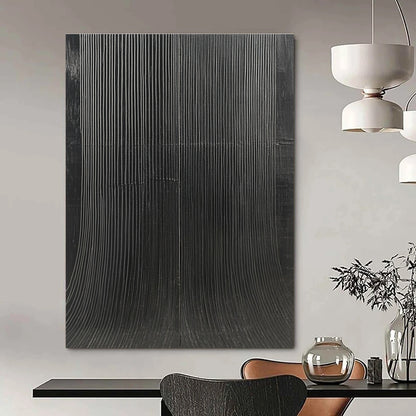 Black Ribbed Texture for Modern Office Lobby & Art Gallery STSC1280
