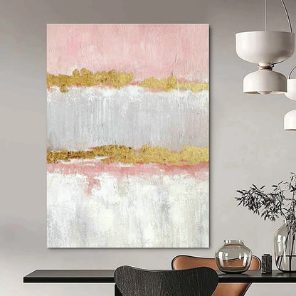 Pink - Gold Abstract Art for Bedroom & Entryway DLZ0318