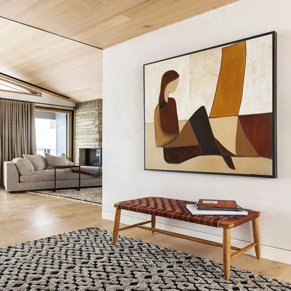 Abstract Figure Art for Minimalist Home Office & Art - Lovers' Library SC345