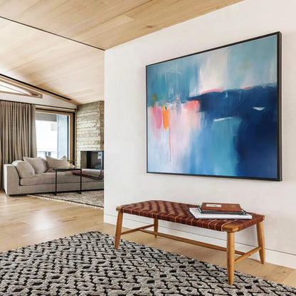 Soft - Hued Coastal Abstract Art for Seaside Spa & Light - Filled Bedroom SC063