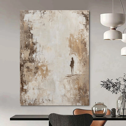 Solitary Figure in Abstract Space for Minimalist Meditation Room & Philosophical Library STSC905