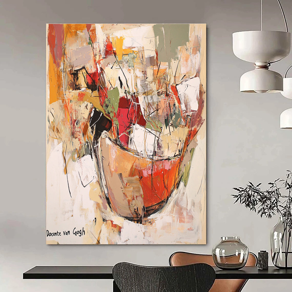 Colorful Abstract Still Life for Vibrant Kitchen & Creative Café STSC639