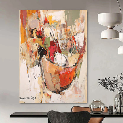 Colorful Abstract Still Life for Vibrant Kitchen & Creative Café STSC639