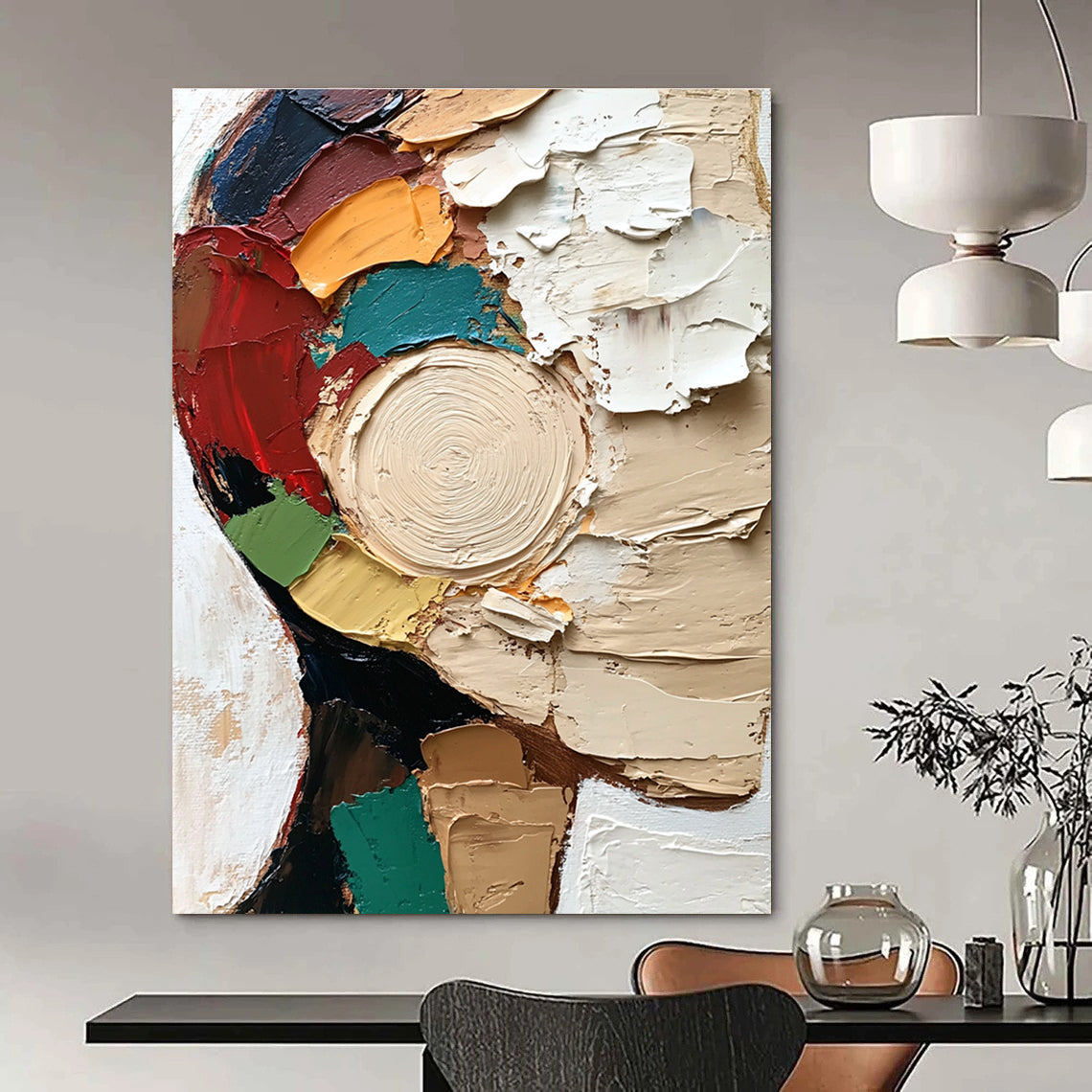 Textured Portrait Abstract for Contemporary Art Gallery & Avant - Garde Home STSC283