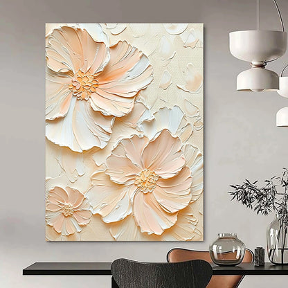 Peach - Colored Flower Art for Bohemian Living Room & Summer Wedding Venue DLZ1396
