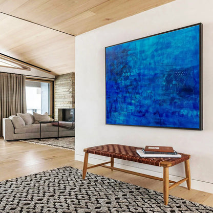 Blue - Tone Abstract Art for Serene Home Offices DLZ2456