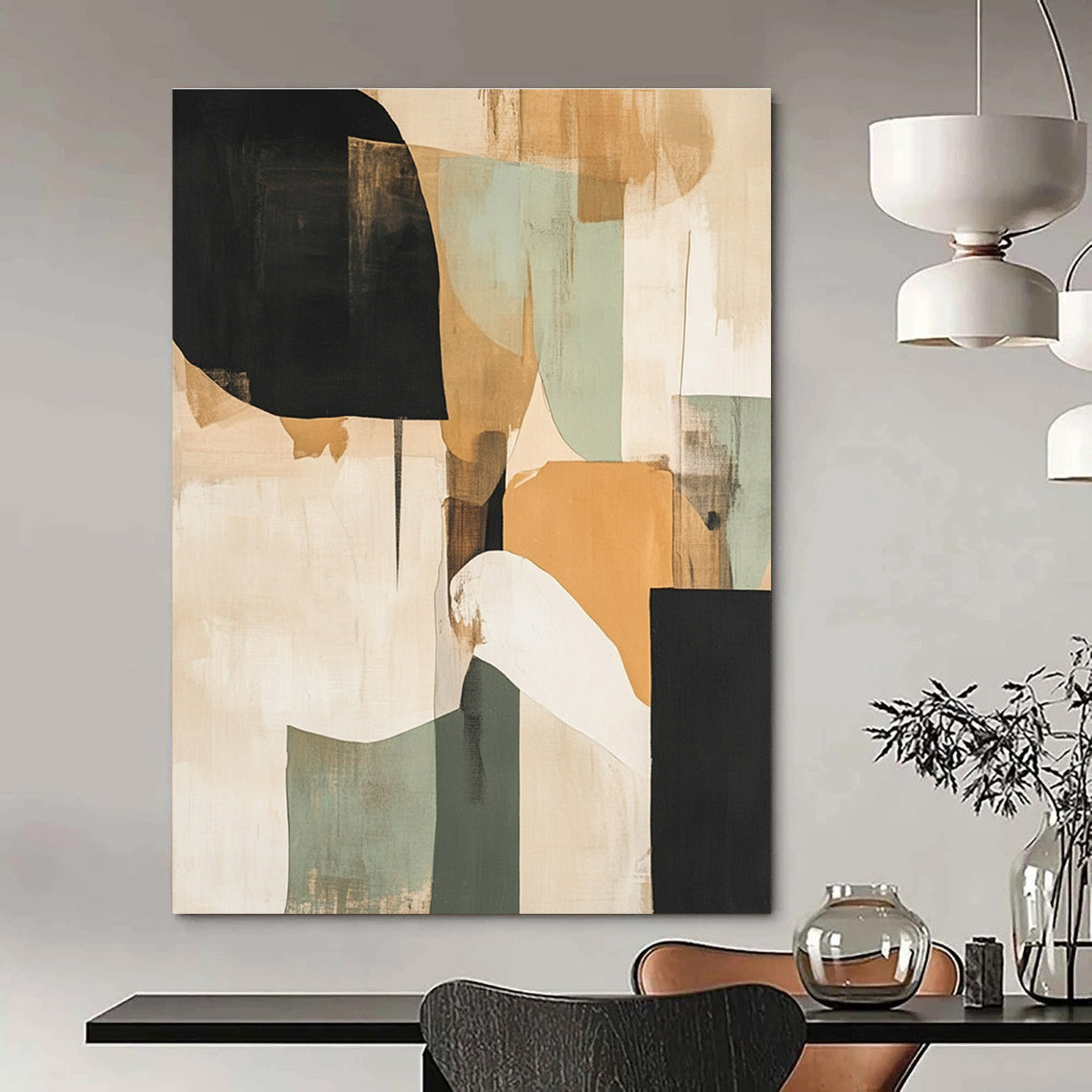 Modern Geometric Abstract Art for Office & Minimalist Home STSC737