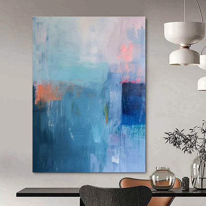 Blue - Pink Abstract Art for Coastal Home & Art - Themed Lounge DLZ2087