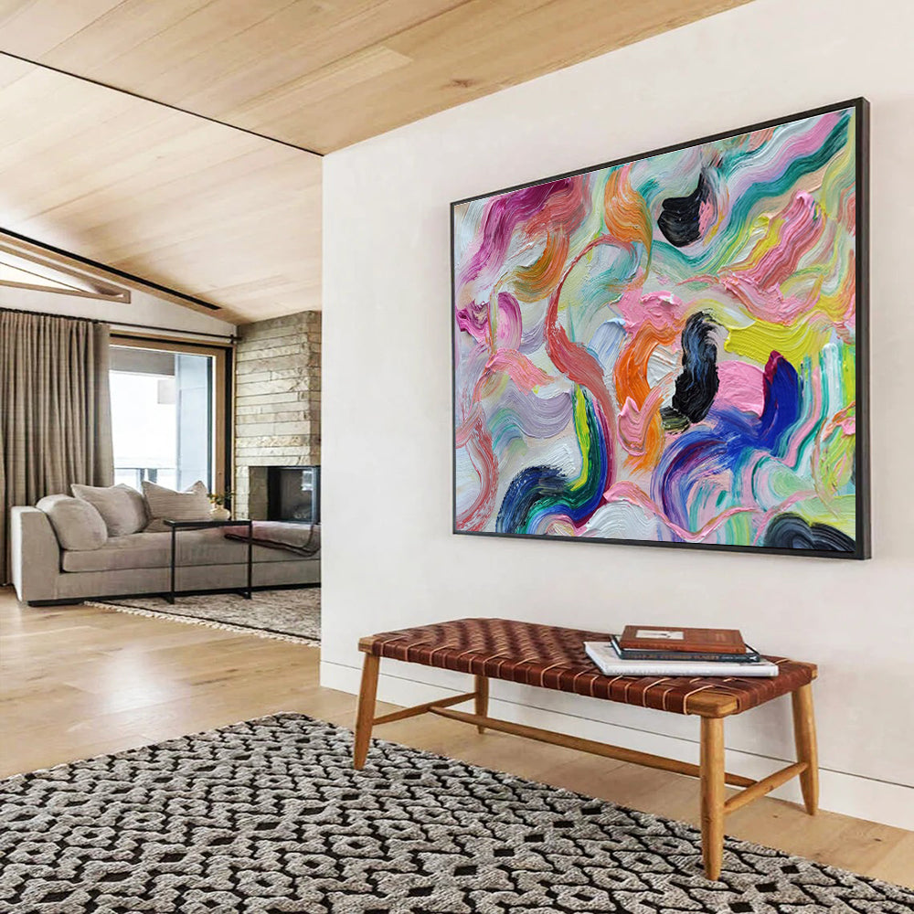 Colorful Fluid Abstract Art for Modern Art Gallery Pop - Up Shows DLZ2676