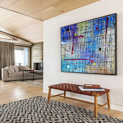 Dynamic Line & Color Abstract Art for Modern Office Creative Zones DLZ3233