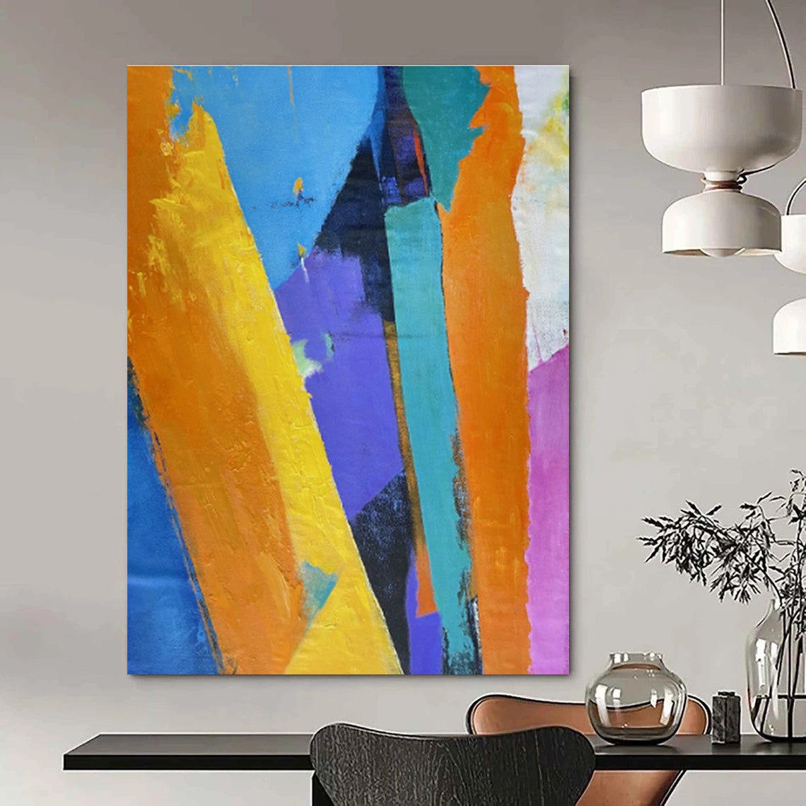 Colorful Geometric Abstract Art for Modern Living Room & Creative Office DLZ1350