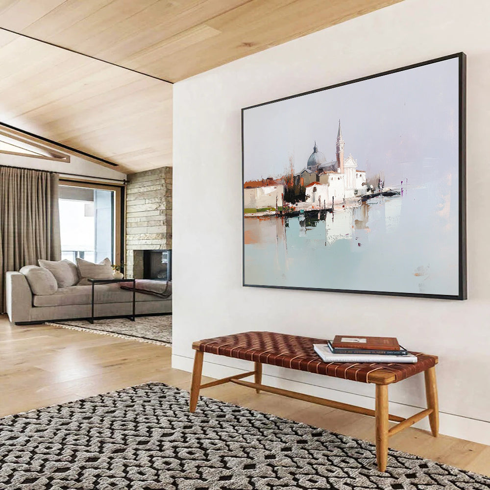 Venetian Waterfront Art for Italian - Style Restaurant & Travel Lover’s Home SC410