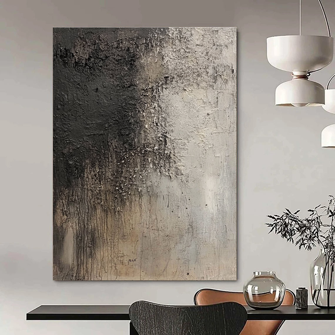 Textured Gray Abstract for Industrial - Chic Loft & Contemporary Gallery STSC632