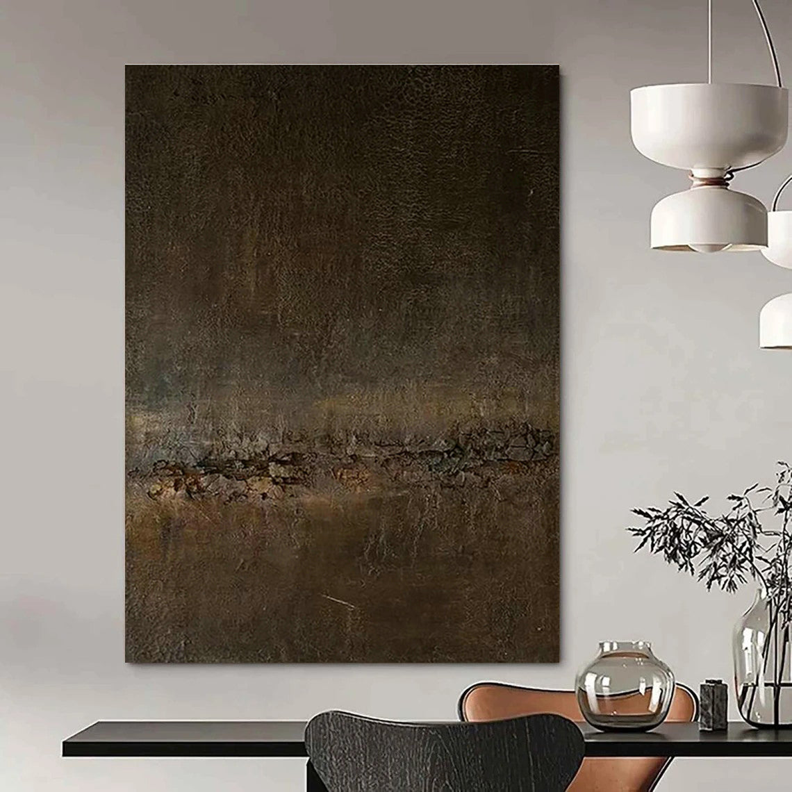 Dark Brown Texture Art for Sophisticated Cigar Lounge Corners DLZ0201