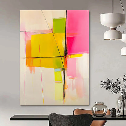 Geometric Color Block Abstract for Creative Office Space & Modern Art Gallery Foyer STSC443