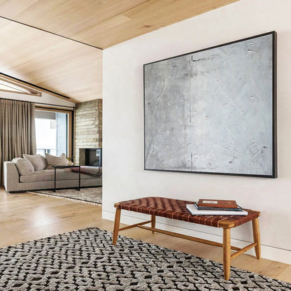 Gray - White Textured Art for Minimalist Home Library Backdrop Walls DLZ3232