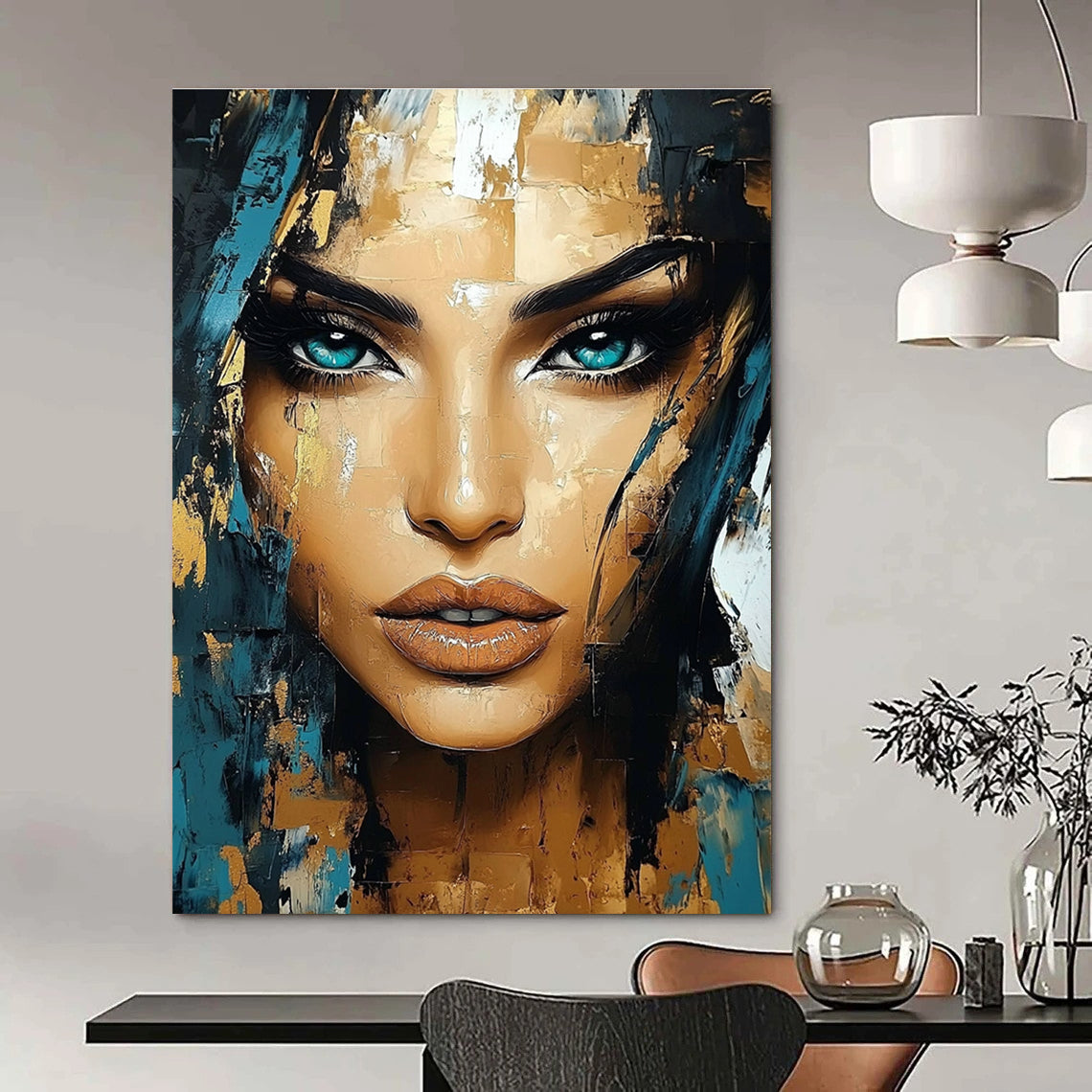 Colorful Abstract Portrait for Creative Studio & Modern Art Gallery STSC456