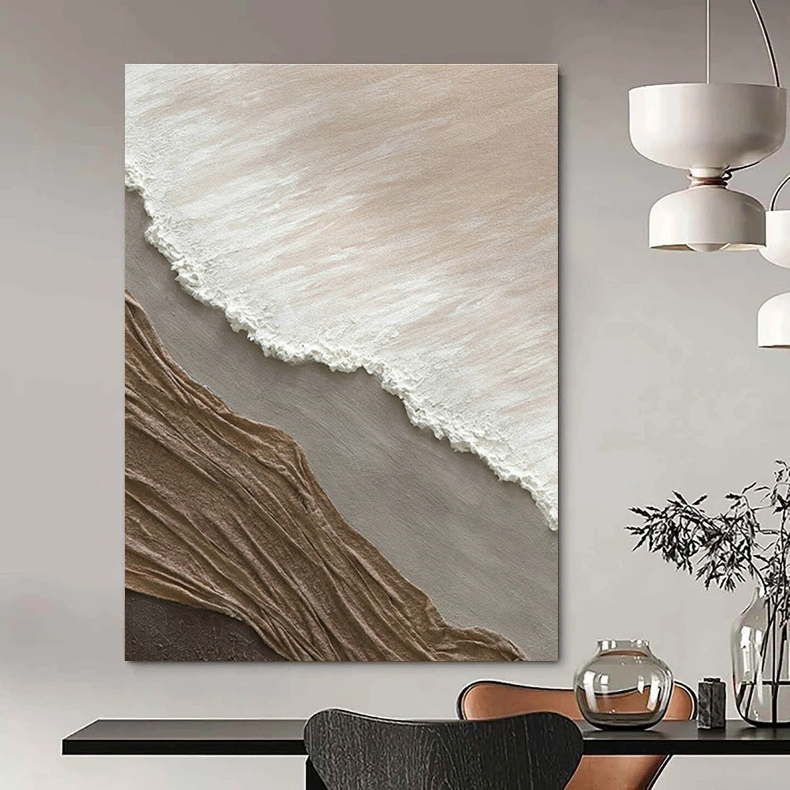 Earth - Toned Layered Art for Rustic Winery Tasting Room & Nature - Inspired Lounge DLZ1043