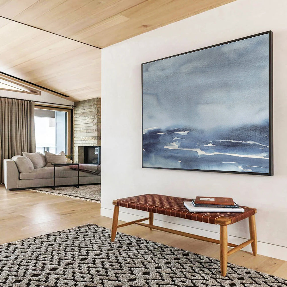 Light Blue Sky - Water Watercolor for Minimalist Beach House Studies DLZ2552