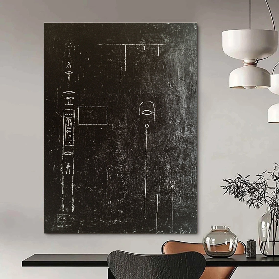 Blackboard with Hieroglyphs for Archaeological Institute Office & Mystery - Themed Library STSC918