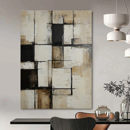 Neutral Tones Geometric Art for Minimalist Home & Office STSC716