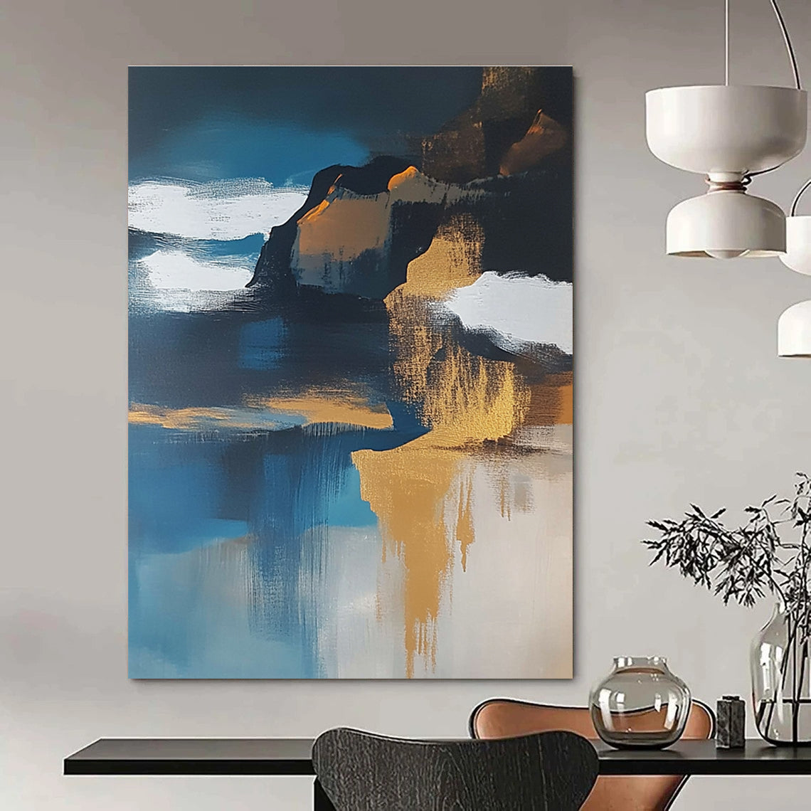 Abstract Coastal Cliff for Nautical - Themed Living Room & Beachside Café STSC651