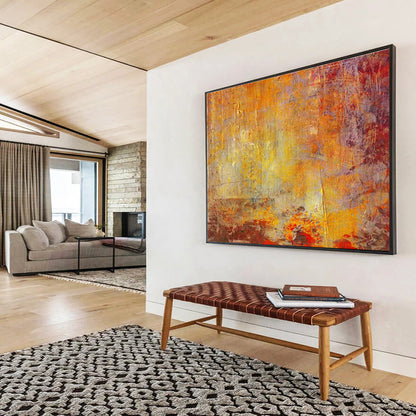 Orange - Purple Abstract Art for Modern Art Gallery Cafés DLZ2576