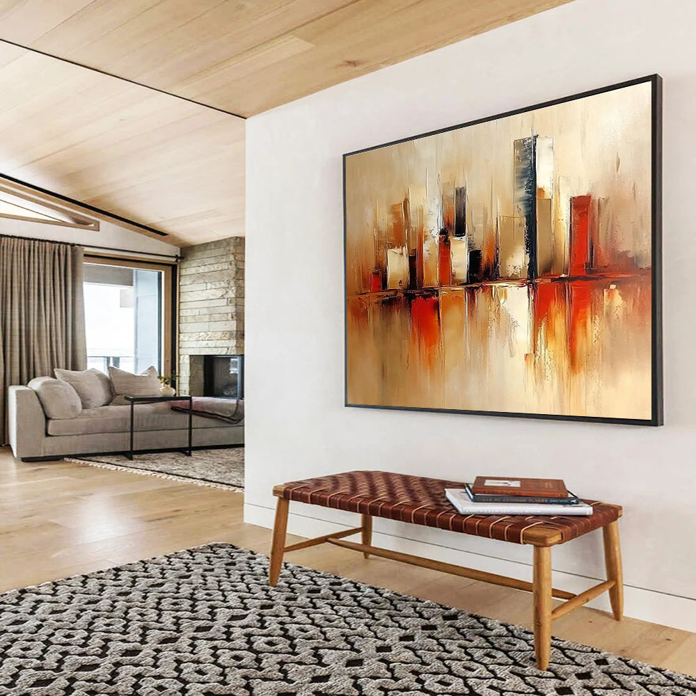 Abstract Cityscape Art for Urban Loft & Architecture - Lover’s Home SC098