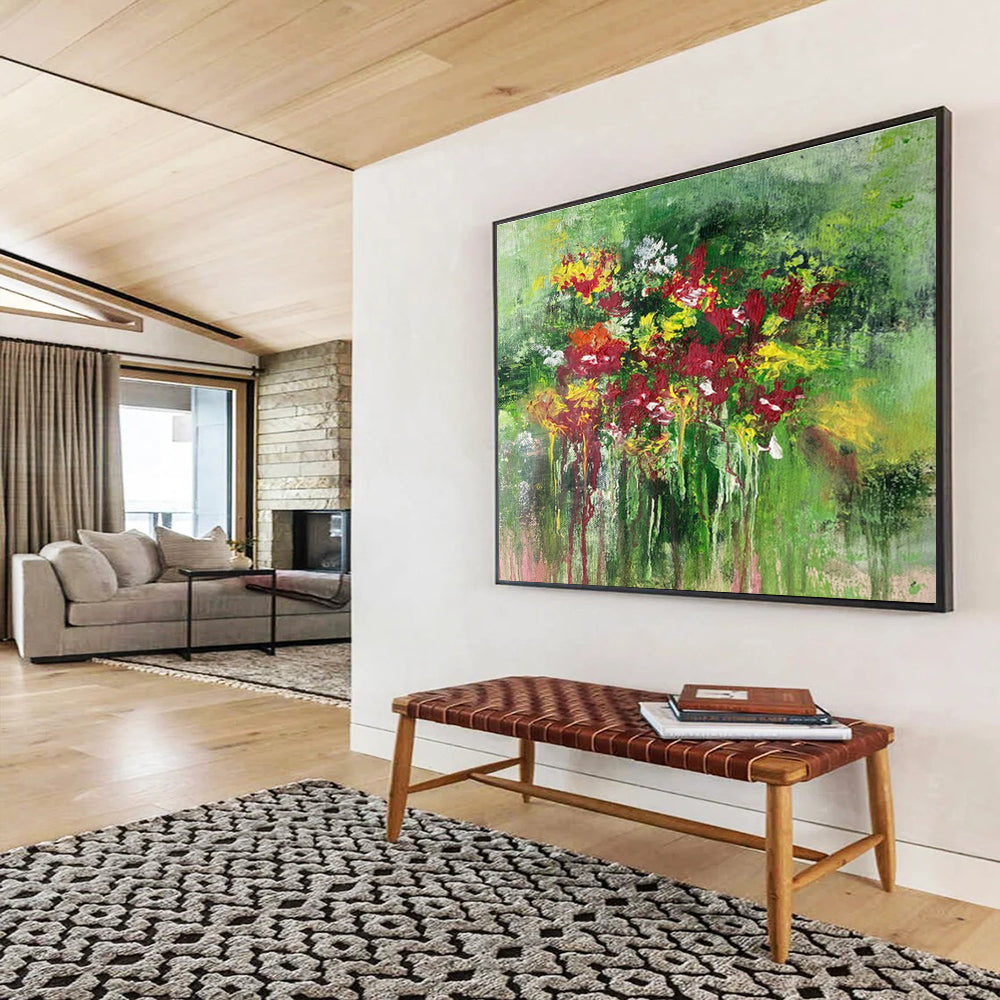 Floral Abstract Art: Infuse Natural Artistic Charm into Your Garden Room DLZ2392