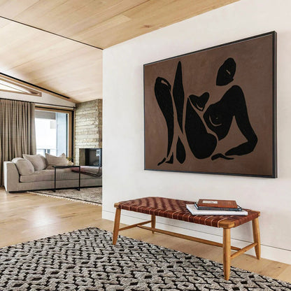 Black Figure Silhouette Art for Modern Art Studio Galleries DLZ3127