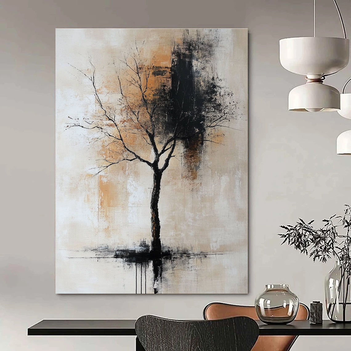 Bare Tree Abstract for Contemporary Bedroom & Meditation Space STSC837
